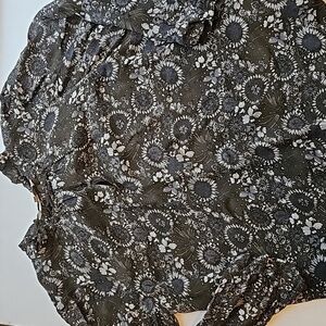 Part Two Copenhagen Dark Green Floral Tosca Blouse 40 EU/ 8 US